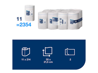 Paberrätikud Tork Advanced Mini, M1, 2-kihilised, 75m, 11 rulli