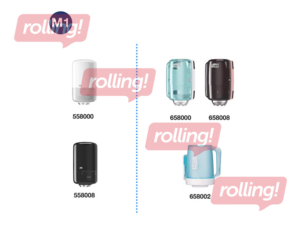 Paberrätikud Tork Advanced Mini, M1, 2-kihilised, 75m, 11 rulli