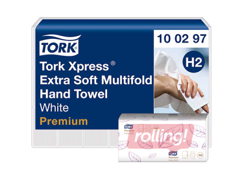 Бумажные полотенца Tork Premium Extra Soft, Multifold, H2, белые, 2 слоя, 100 листов, 21 пачка +АКЦИ