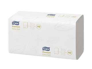 Бумажные полотенца Tork Premium Extra Soft, Multifold, H2, белые, 2 слоя, 100 листов, 21 пачка +АКЦИ