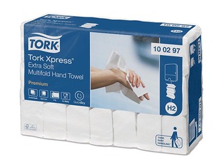 Paper towels Tork Premium Extra Soft, Multifold, H2, white, 2-ply, 100 sheets, 21 packs +PROMOTIO