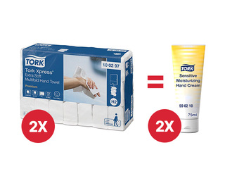 Paper towels Tork Premium Extra Soft, Multifold, H2, white, 2-ply, 100 sheets, 21 packs +PROMOTIO