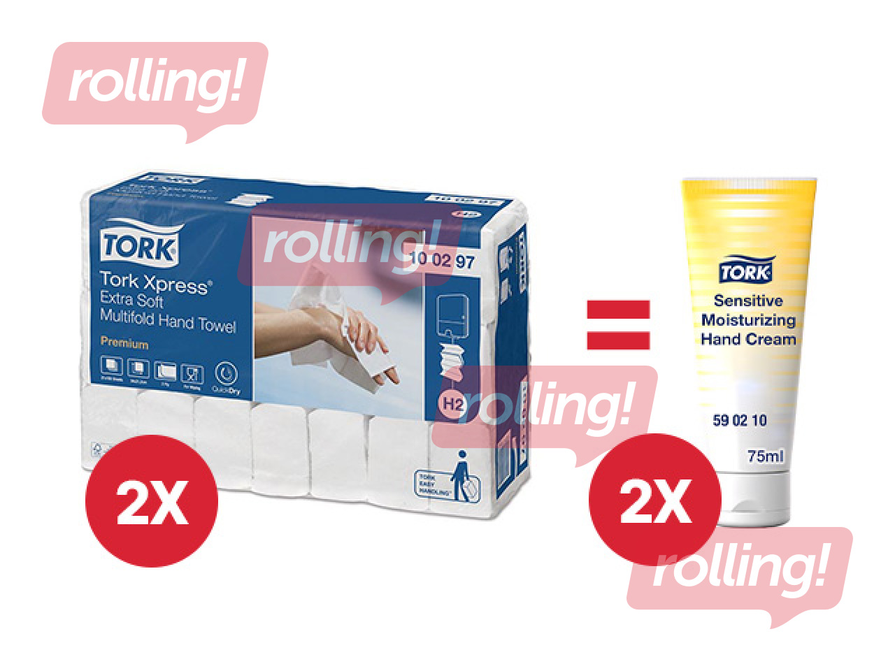 Paper towels Tork Premium Extra Soft, Multifold, H2, white, 2-ply, 100 sheets, 21 packs +PROMOTIO