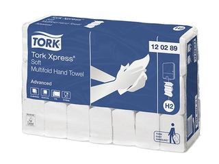 Papīra dvieļi Tork Advanced Soft, Z-locījums, H2, balti, 2 slāņi, 180 loksnes, 21 paciņa