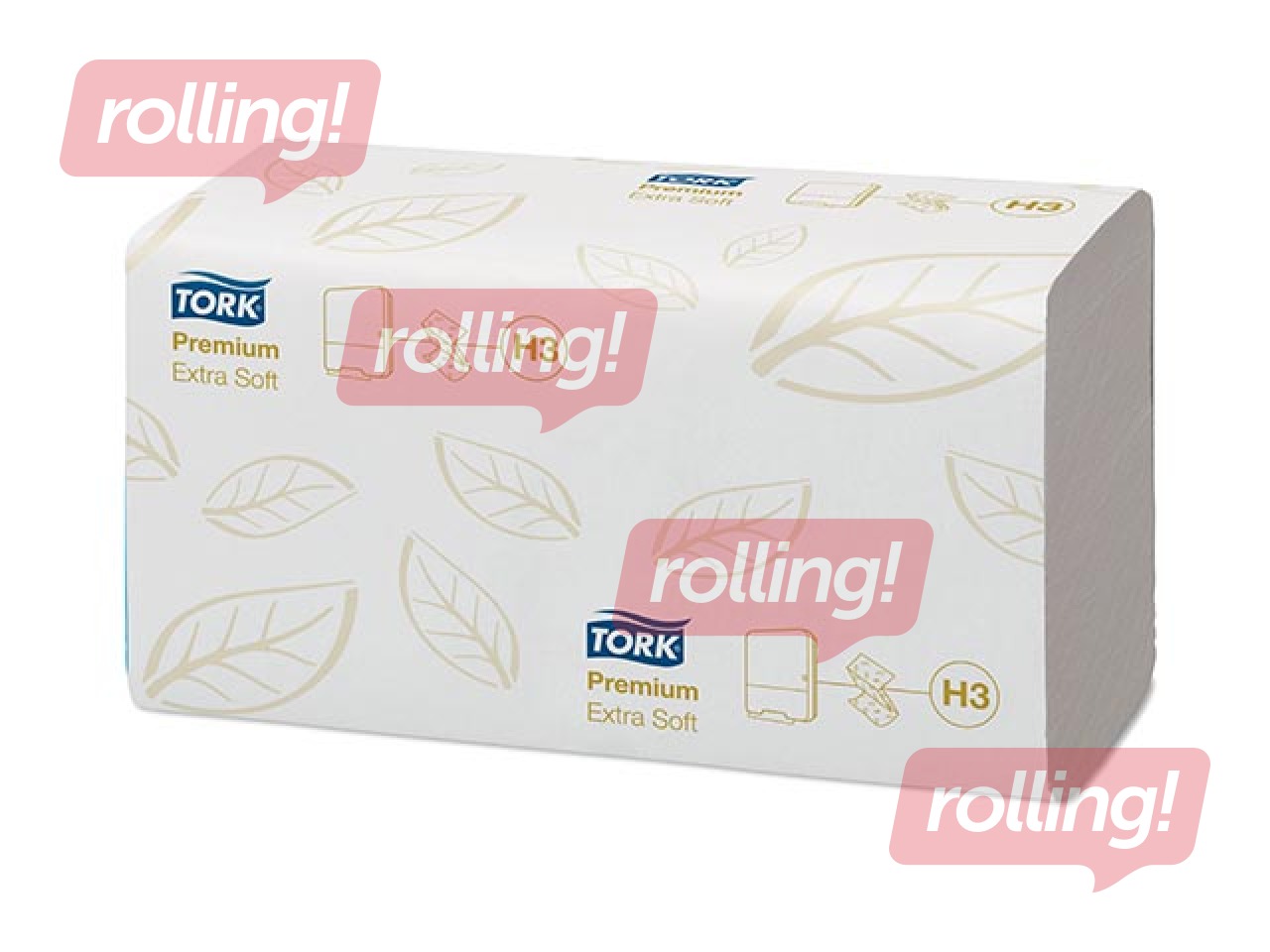 Käterätikuivatid Tork Premium Extra Soft Singlefold H3, 15 pakk., 2 kihti, valge