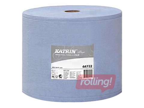 Industriālais papīrs Katrin Plus L2, 2 slāņi, zils, 350m, 2 ruļļi