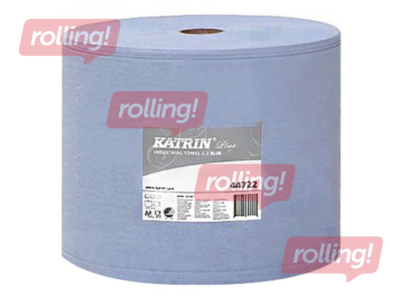 Industriālais papīrs Katrin Plus L2, 2 slāņi, zils, 350m, 2 ruļļi