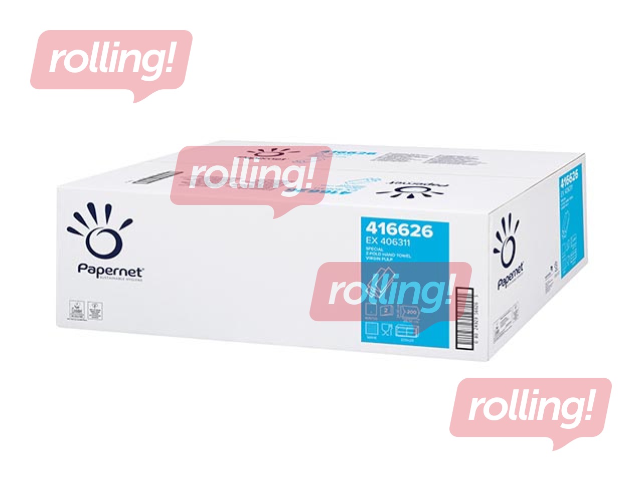 Paberrätiku lehed Papernet Z, 20 pakk., 2 kihti,  valge