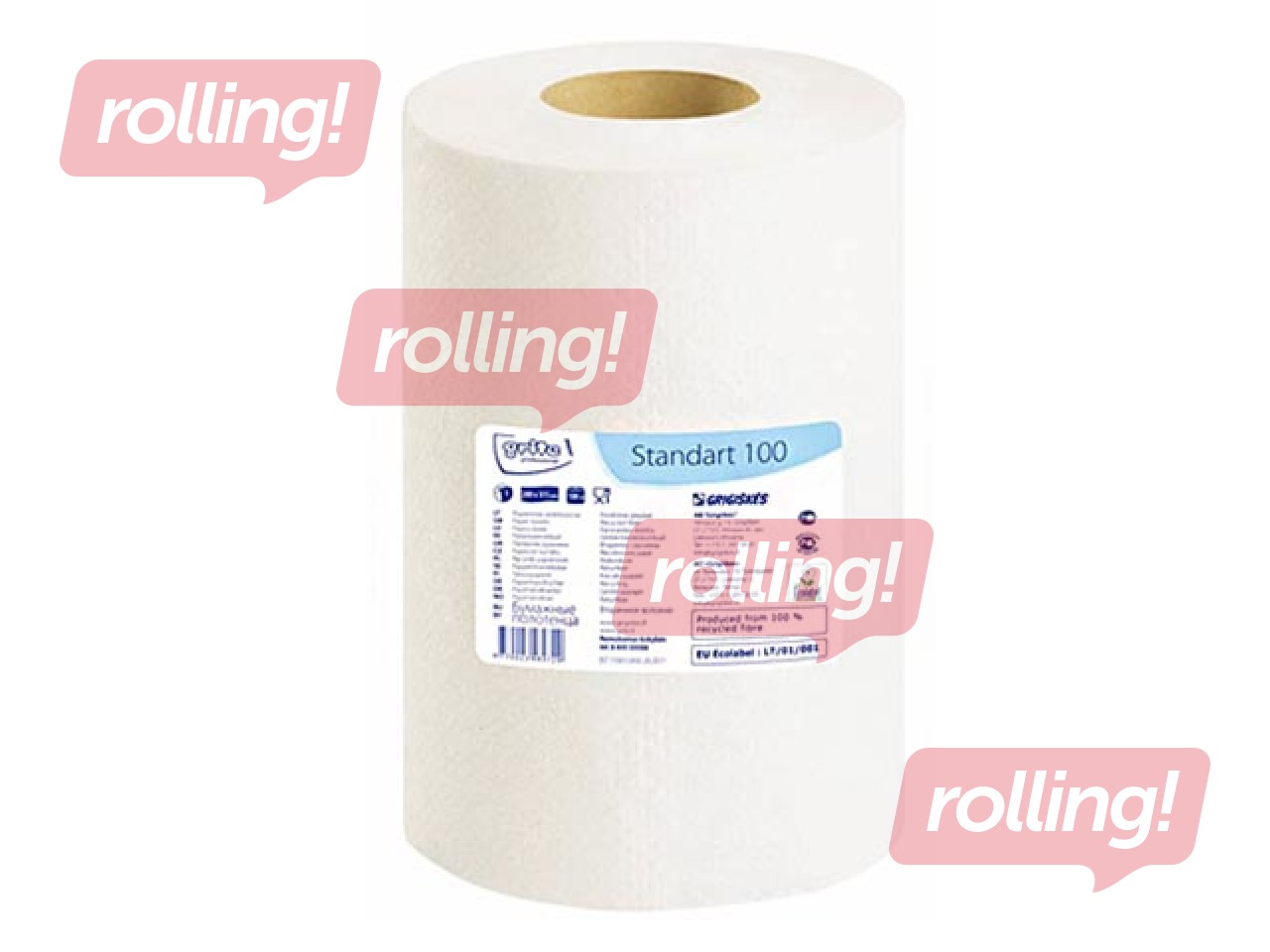 Paper towels Grite Standard 100, 12 rolls, 1 layer, bleached