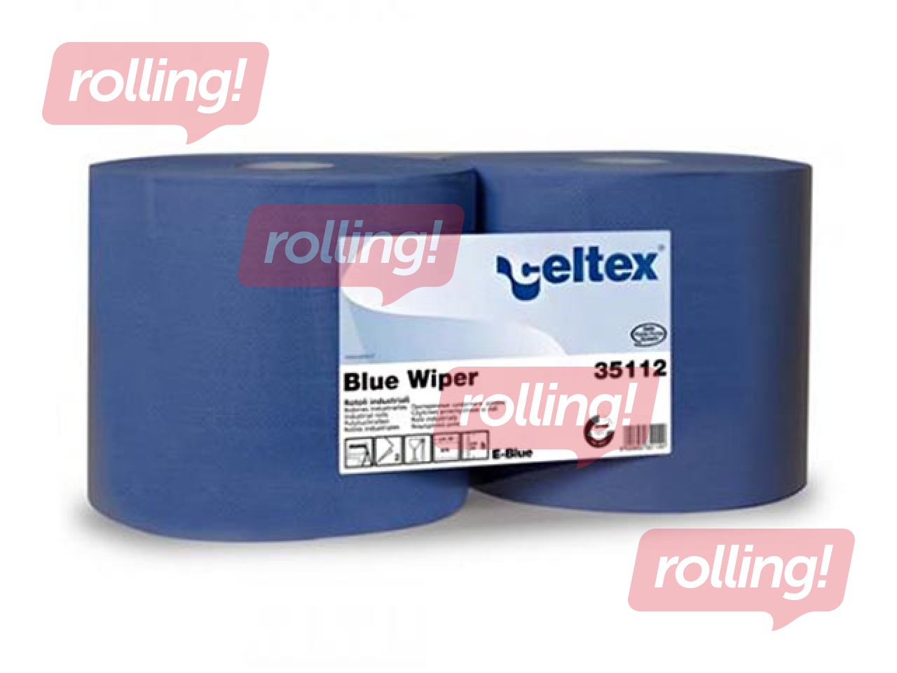 Industriālais papīrs Celtex Blue Wiper, 2 slāņi, zils, 290m, 2 ruļļi