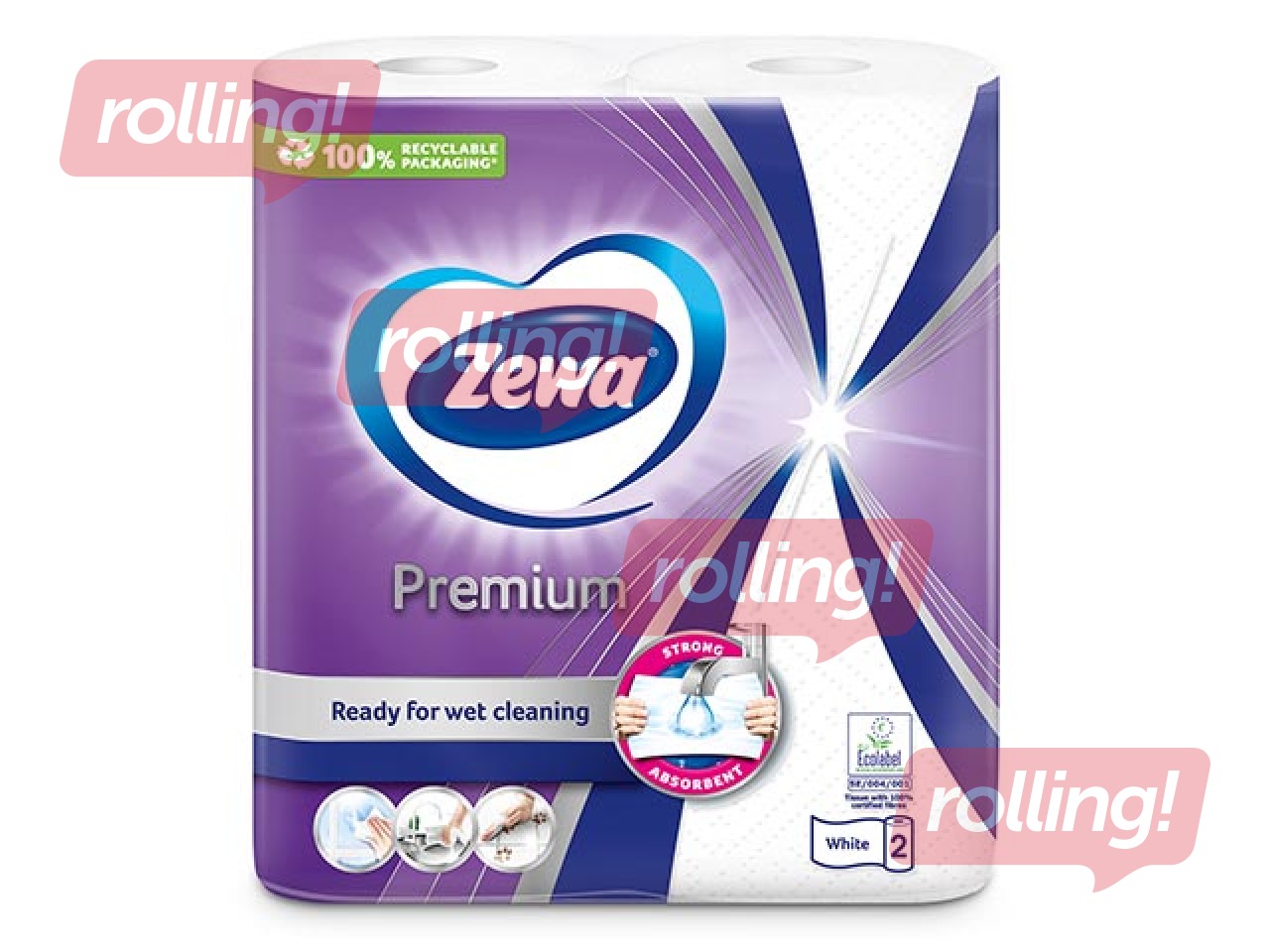Бумажные полотенца Zewa Classic, 2-слойные, 2 рулона