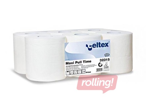 Бумажные полотенца  Celtex Maxi Pull, 135м, 6 рул, 2 сл, белые