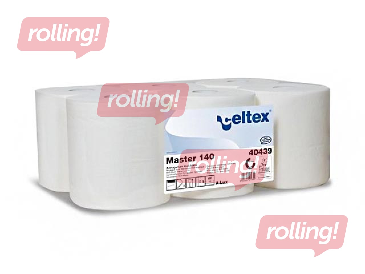 Paberrätikud Celtex Master 140 Ø19, 6 rulli, 2 kihti, valge