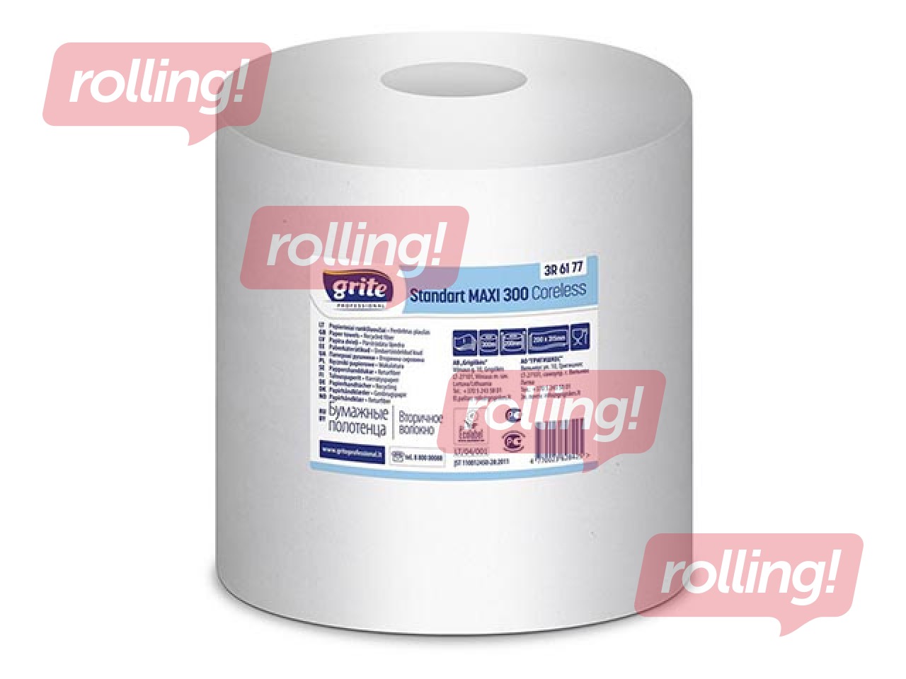 Paberrätikud Grite Standart Maxi 300, Ø18,5, 6 rulli, 1 kiht