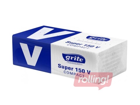 Бумажные полотенца в листах Grite Super Compact 150 V (широкие 11,5 см), 2 слоя, белый