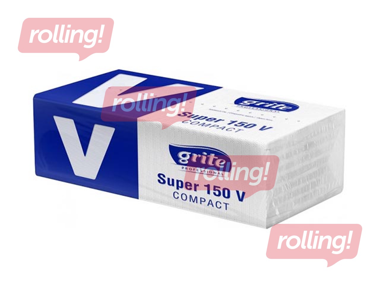 Бумажные полотенца в листах Grite Super Compact 150 V (широкие 11,5 см), 2 слоя, белый