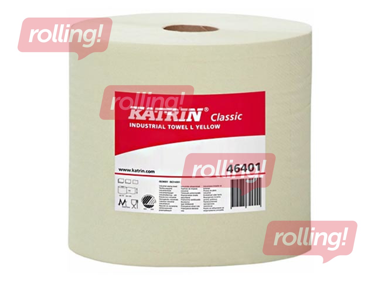 Индустриальная бумага Katrin Classic L, 2 рул,  1 сл, желтый