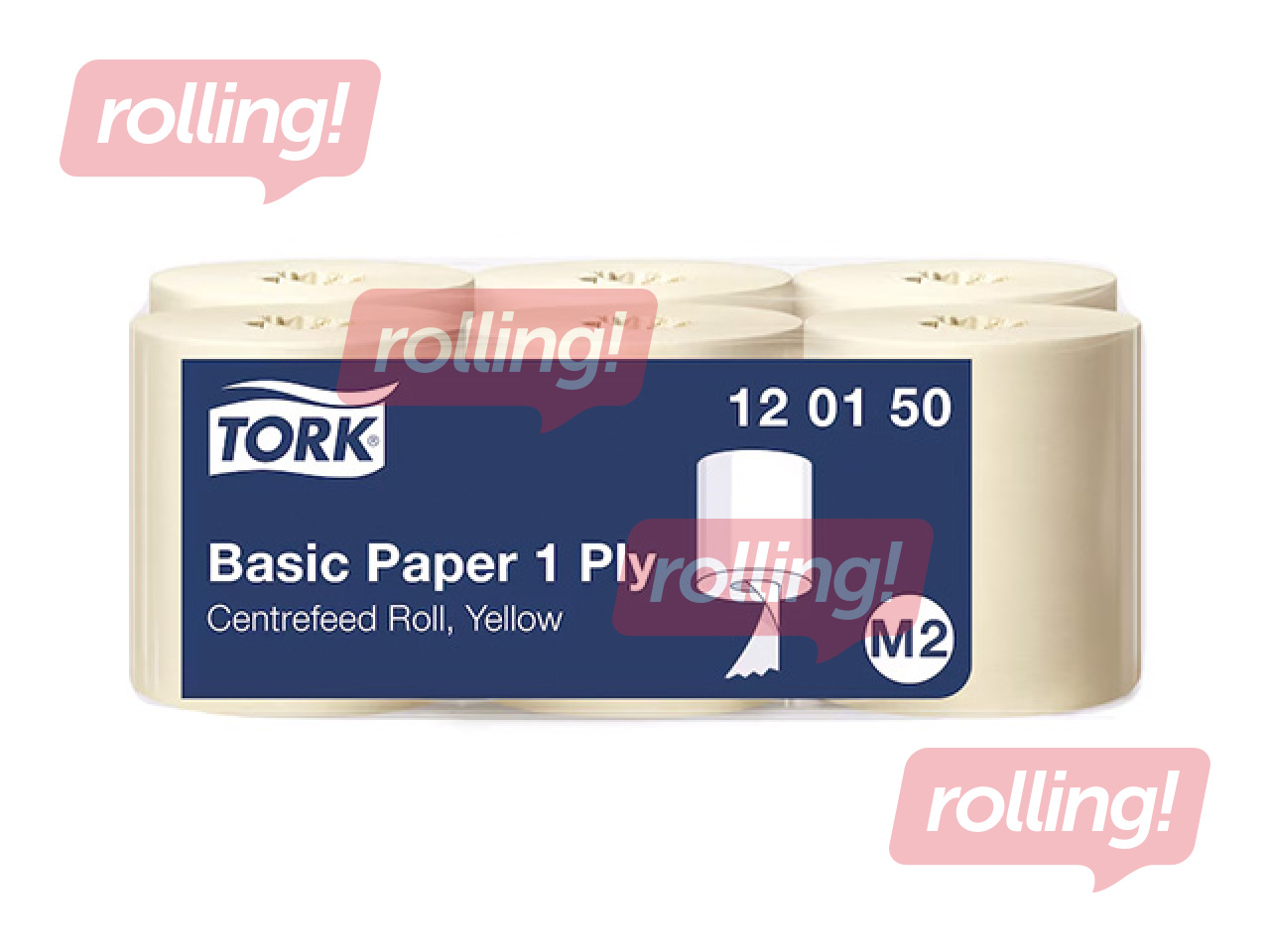 Paberrätikud Tork Universal, M2, kollased, 1-kihilised, 300m, 6 rulli