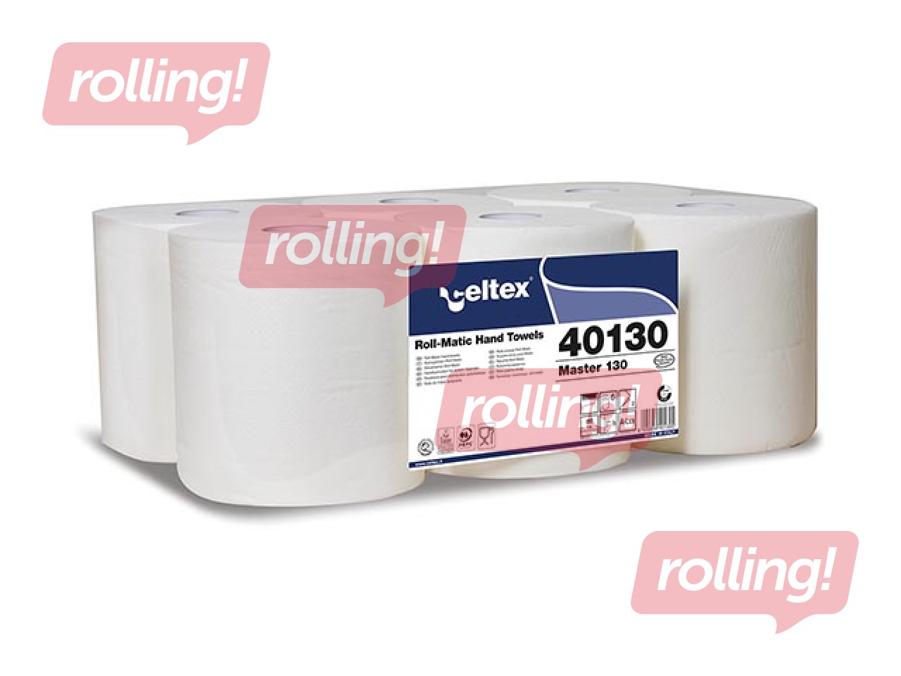 Papīra dvieļi Celtex Master, 2 slāņi, 130m, 6 ruļļi
