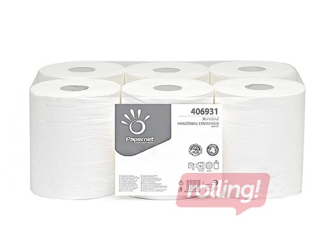 Paberrätikud Papernet Standart Midi, 1 kiht, valge, 273.75m, 6 rulli