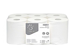 Paberrätikud Papernet Standart Midi, 1 kiht, valge, 273.75m, 6 rulli