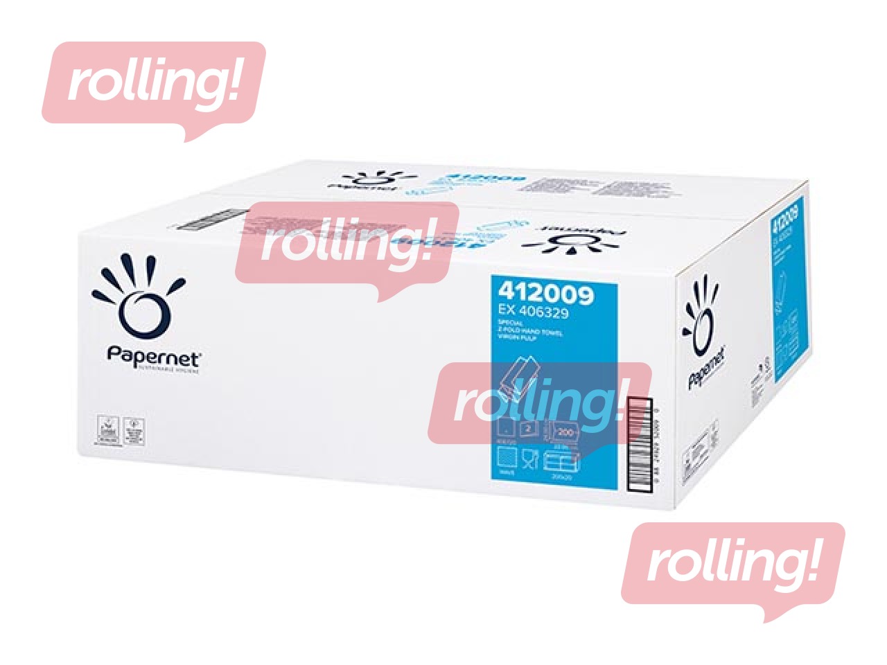 Paberrätikud lehtedena Papernet Special Z Fold, 20 pakki, 2 kihti, valge