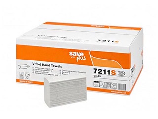 Салфетки для рук Celtex Save Plus V (узкие 9cm), 18 пачек, 2 сл, белые