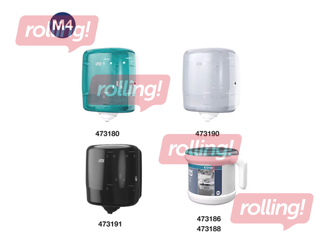 Paberrätikud Tork Reflex Basic M4, 6 rulli, 1 kiht, kollane