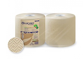 Industrial paper Lucart Eco Natural 800, 2 rolls, Ø 24 m, 2 layers, brown