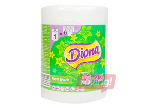 Paberrätik Diona, 60m, 1 rull, 2 kihti, valge