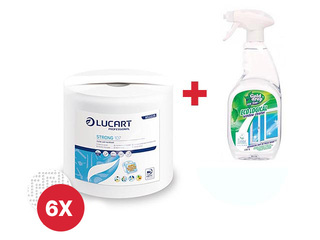 Paberrätikud Lucart Strong 107 Joint, 2 kihti, valge + KINGITUS! Osta paberrätikud ja saa kingitus!