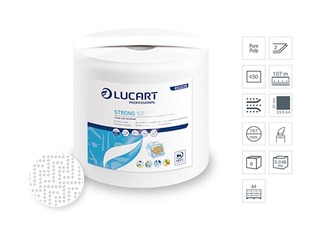 Paper towel Lucart Strong 107 Joint, 2 plies, white + GIFT! Buy paper towels and receive a gift!