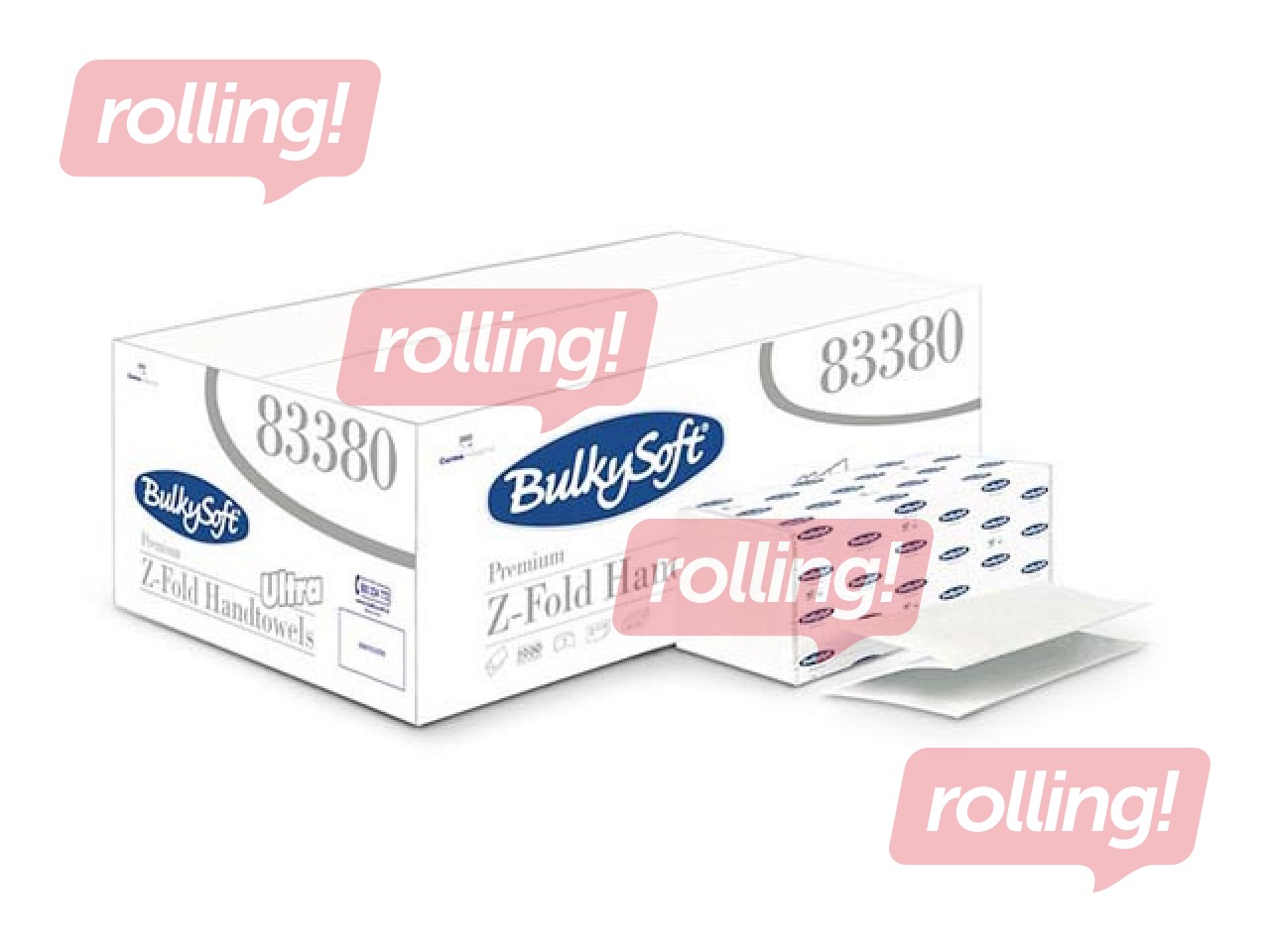 Paberrätikud Bulkysoft Premium Z-fold 83380, 2 kihti, 150 lehte, 25 pakki