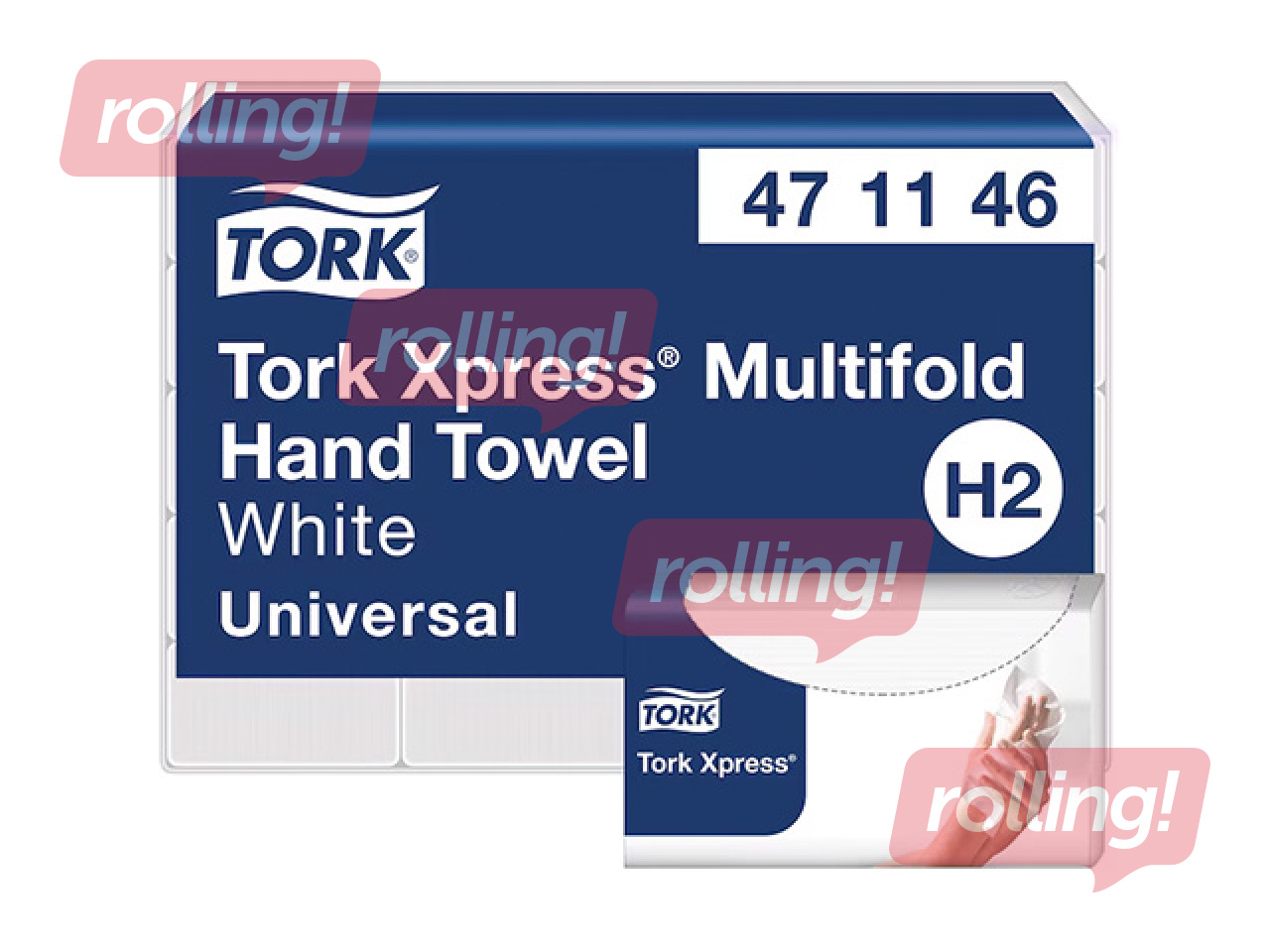 Листовые полотенца Tork Xpress Multifold H2, 2 слоя, белые, 20 пачек