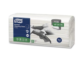 Mittekootud köögipuhastuslapid Tork, W4, valged, 1-kiht, 75 tk.
