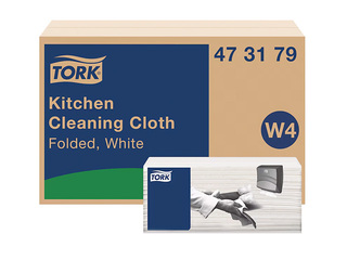 Non-woven kitchen cleaning cloths Tork, W4, white, 1-ply, 75 pcs.