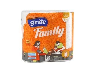 Бумажные полотенца Family2, 2 рулона, 2 слоя, белый