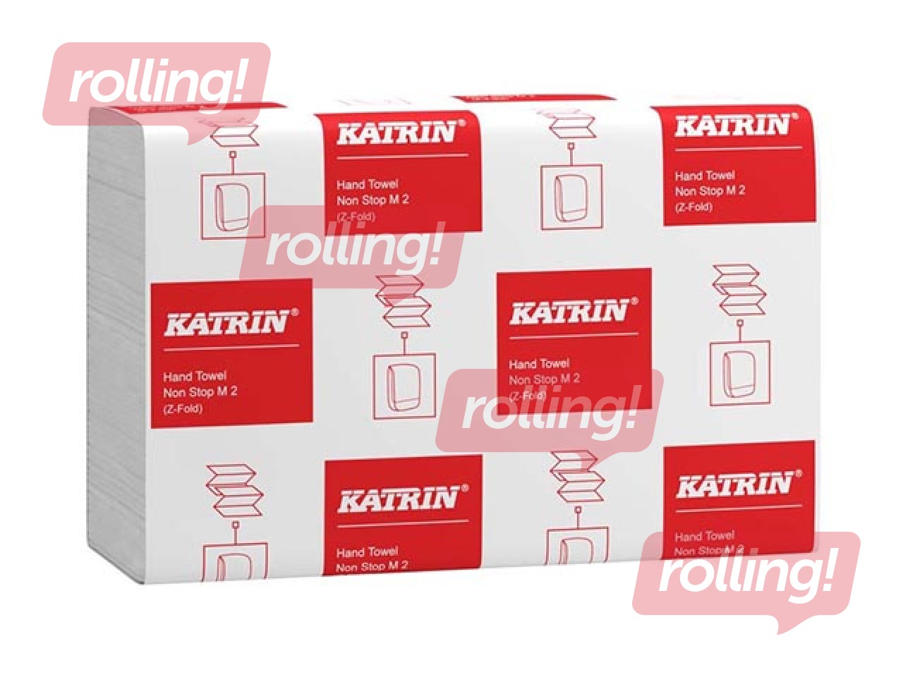 Paberrätikud lehtedena Katrin, Non Stop M2 Z-fold, valge, 2 kihti, 21 pakk.