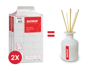 Paberrätikud lehtedena Katrin, Non Stop M2 Z-fold, valge, 2 kihti, 21 pakk.