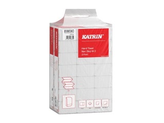 Полотенца бумажные в листах Katrin, Non Stop M2 Z-fold, белые, 2 слоя, 21 упаковка