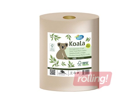 Koala Soft Flower paberrätikud, 1 rull, 2 kihti, 450 lehte