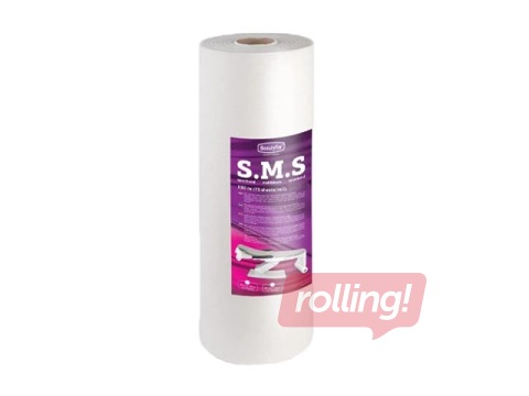 Sanitārais pārklājs - flizelīns SMS, ar perforāciju, 80 cm x 150 m, 3 kārtas