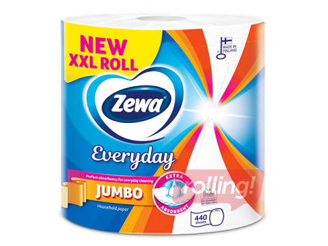 Paber­rätik Zewa Everyday Jumbo XXL, 2 kihti, 440 lehte, 1 rull