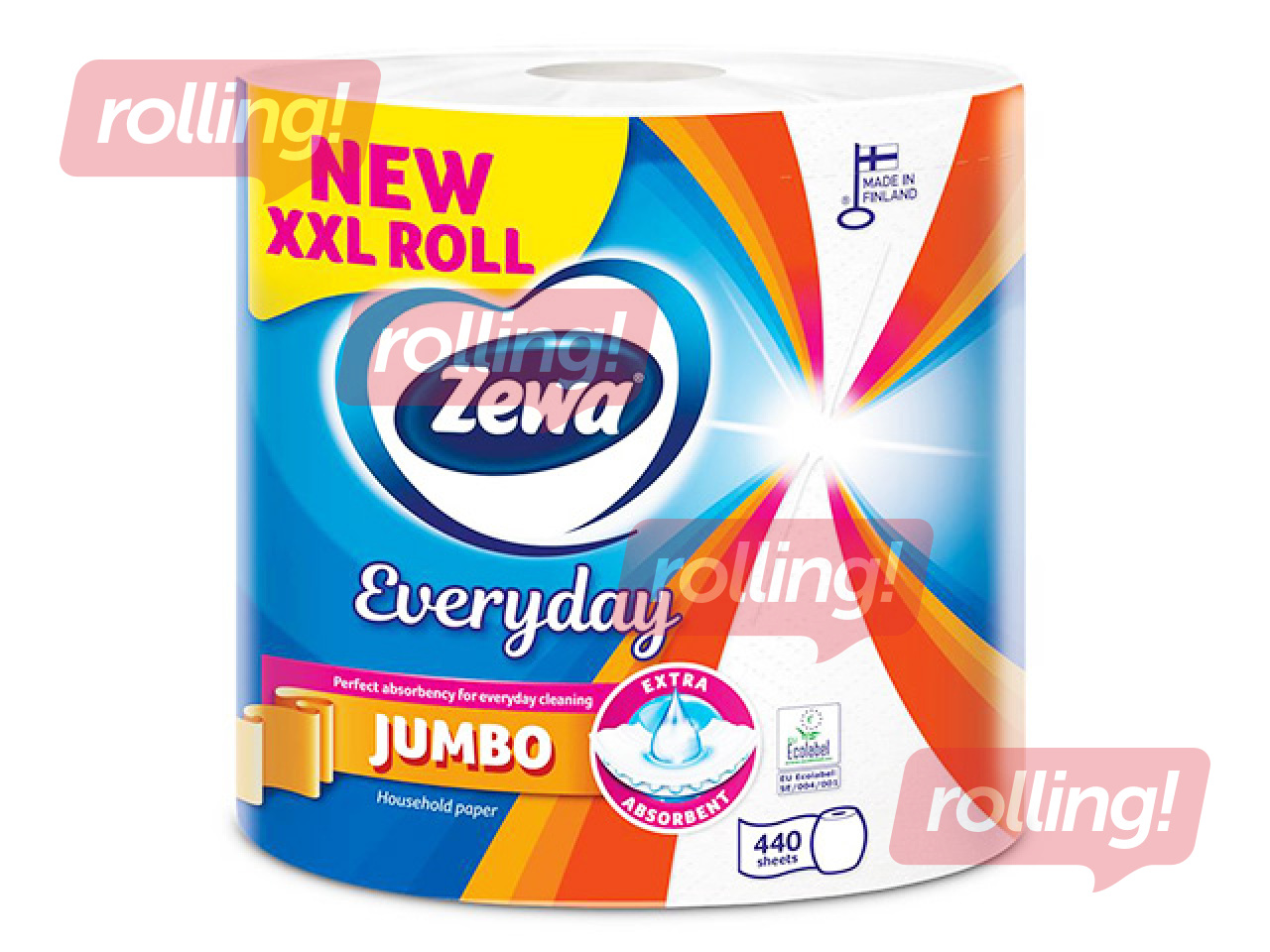 Paber­rätik Zewa Everyday Jumbo XXL, 2 kihti, 440 lehte, 1 rull