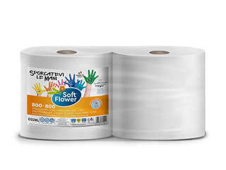 Paper towels Soft Flower, 2 rolls, 2-ply, 1600 sheets