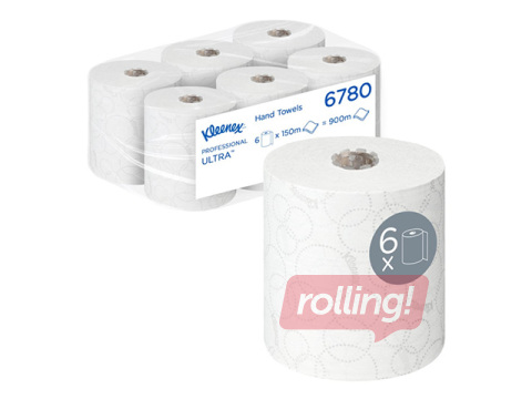 Paberrätikud Kleenex Ultra, 150 m, 6 rulli, 2 kihti, valge