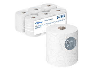 Paper towels Kleenex Ultra, 150m, 6 rolls, 2 layers, white