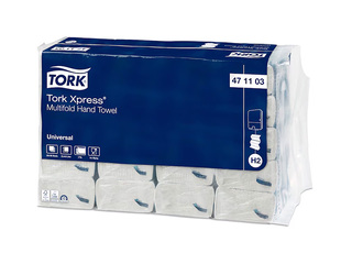 Бумажные полотенца Tork Xpress Z-fold H2, 1 упаковка, 190 листов, 2 слоя, серые