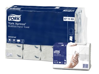 Paper towels Tork Xpress Z-fold H2, 1 pack, 190 sheets, 2 layers, grey