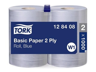Industriālais papīrs Tork Basic, 2 slāņi, zils, 340m, 2 ruļļi